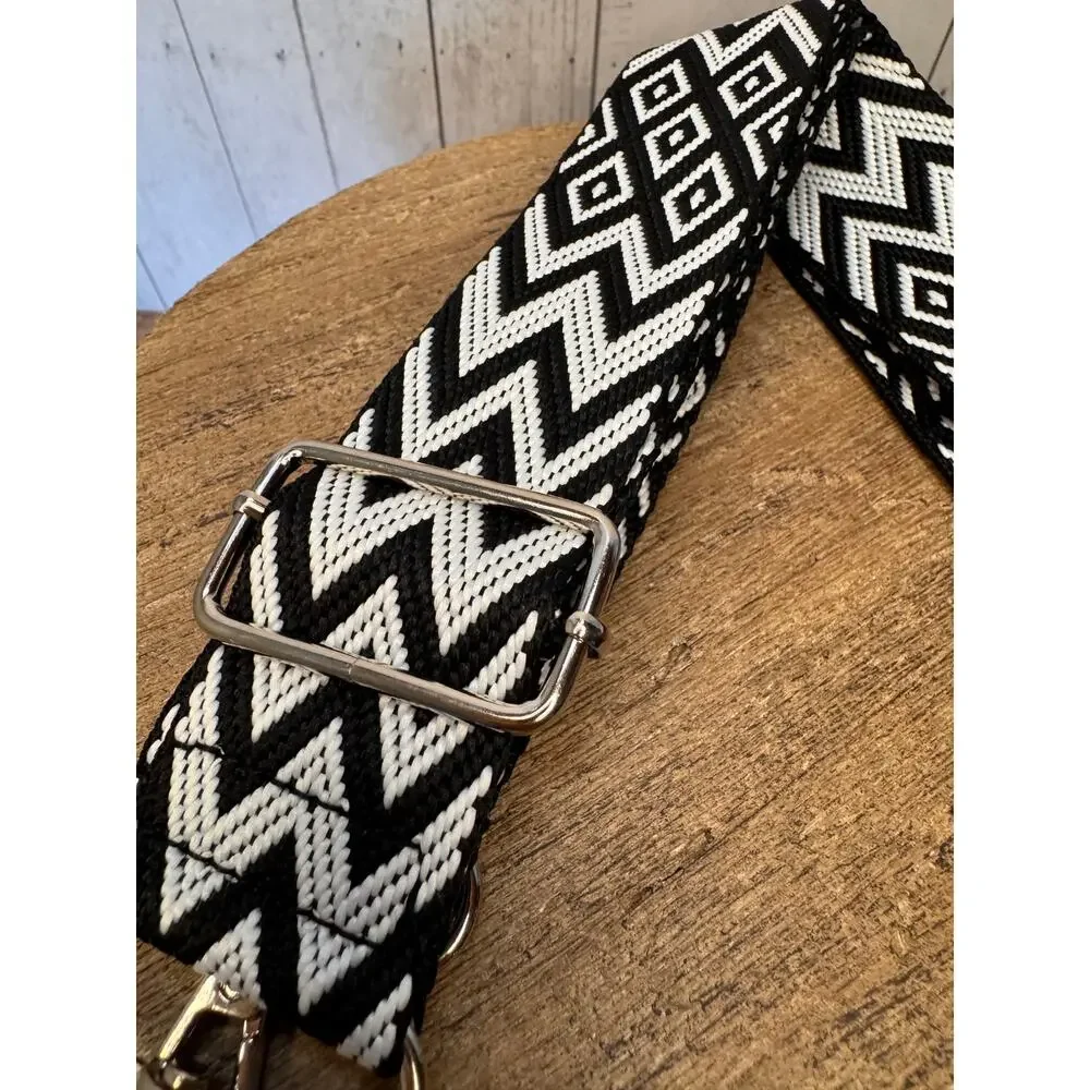 Chevron Purse Strap Wide Striped Bag Strap Boho Crossbody Purse Strap